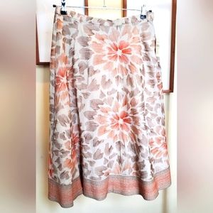 NWT Coldwater Creek A-line Embroidery Skirt Medium